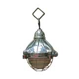 Vintage Five Machine Age Industrial Ceiling Light Fixtures
