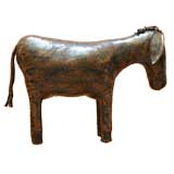 Vintage Abercrombie and Fitch Leather Donkey Ottoman