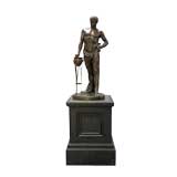 Large Bronze Classical Statue of Man by Wilhelm Kumm