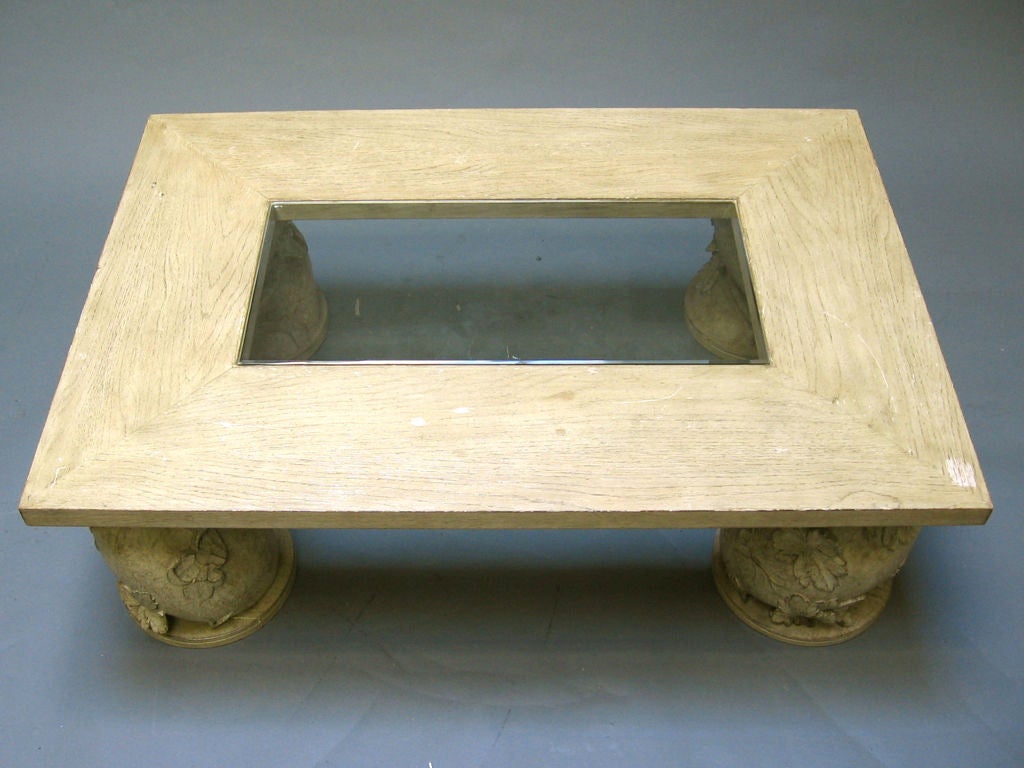 Grapevine Legged Cerused Oak Coffee Table