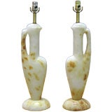 Pair of Onyx Table Lamps
