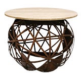 Geodesic Dome Table with Marble Top