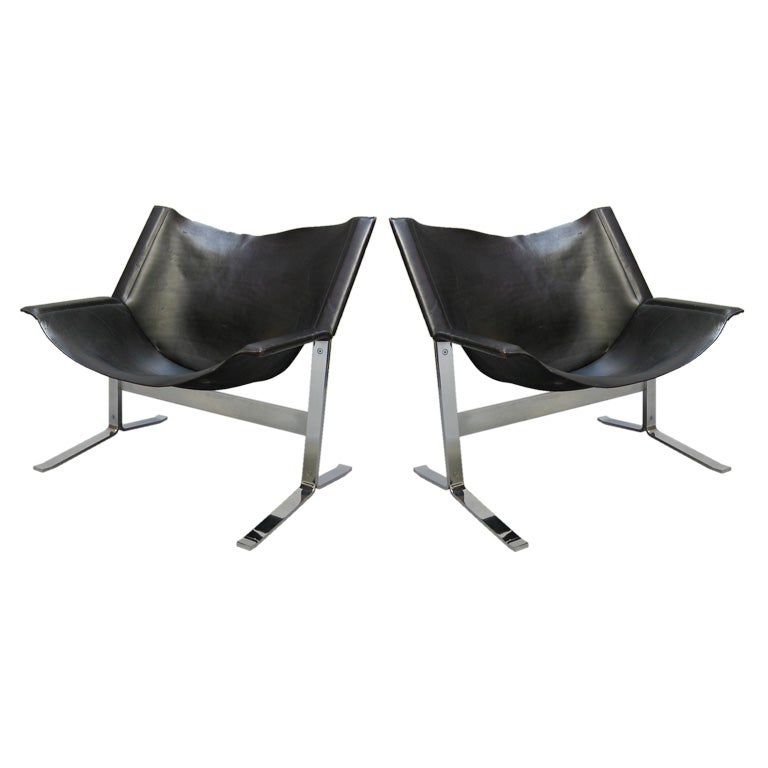 Pair Sling Chairs by Clement Meadmore