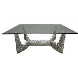 Heavy Duty Brutal Cast Aluminum Coffee Table