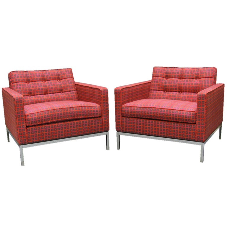 Pair of Club Chairs by Florence Knoll