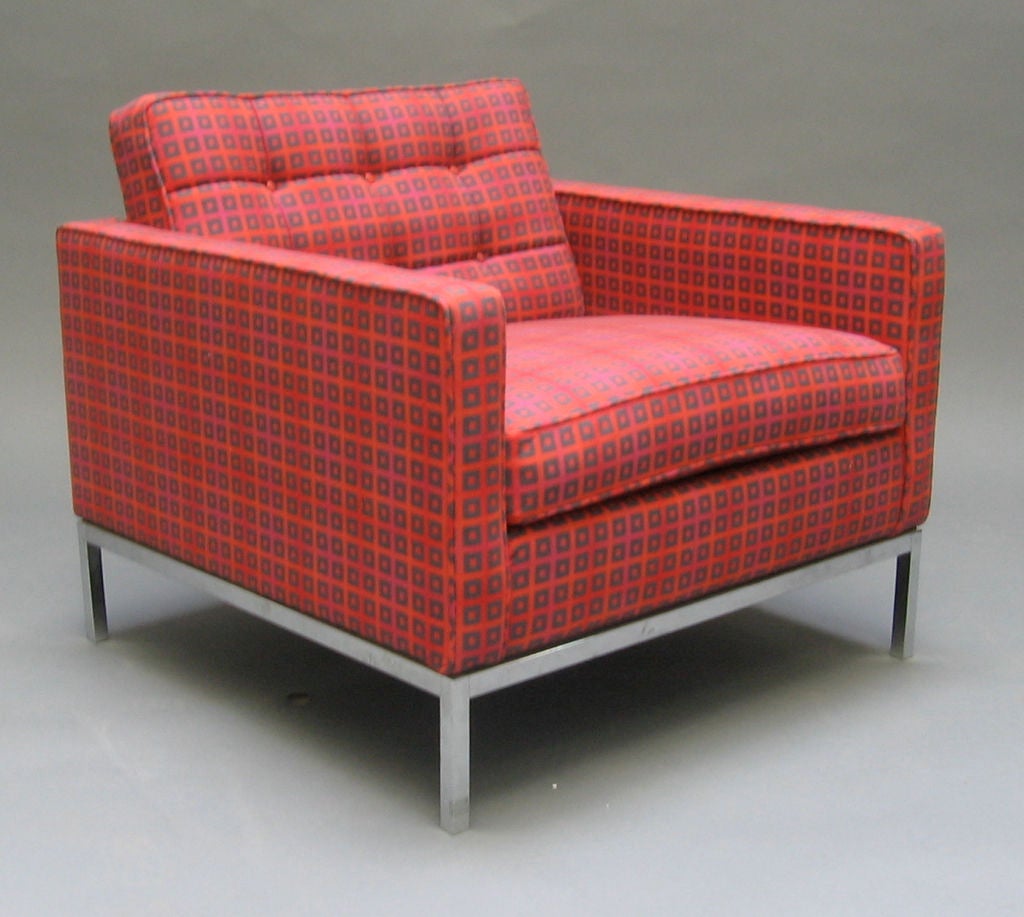 American Pair of Club Chairs by Florence Knoll