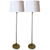 Pair of Lucite Column Lamps by Peter Hamburger