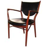 Finn Juhl NV-46 Teak and Leather Arm chair from Neils Vodder