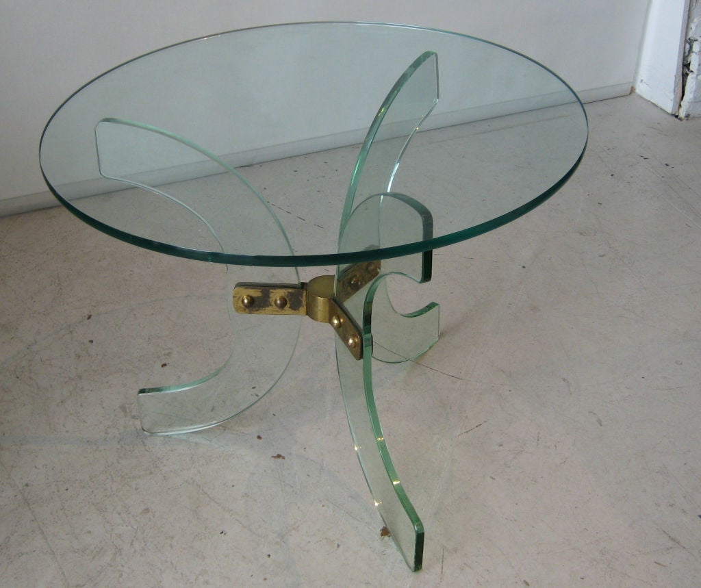 Chic Glass Occasional Table by Fontana Arte