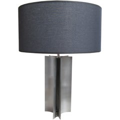 Vintage Brushed Steel Table Lamp