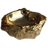 French Bronze Doré Rock-shaped Catchall
