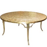 Billy Haines Brass and Shell Cocktail Table
