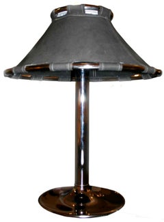 Swedish Chrome and Canvas Lamp