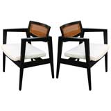 Pair Lacquered Armchairs