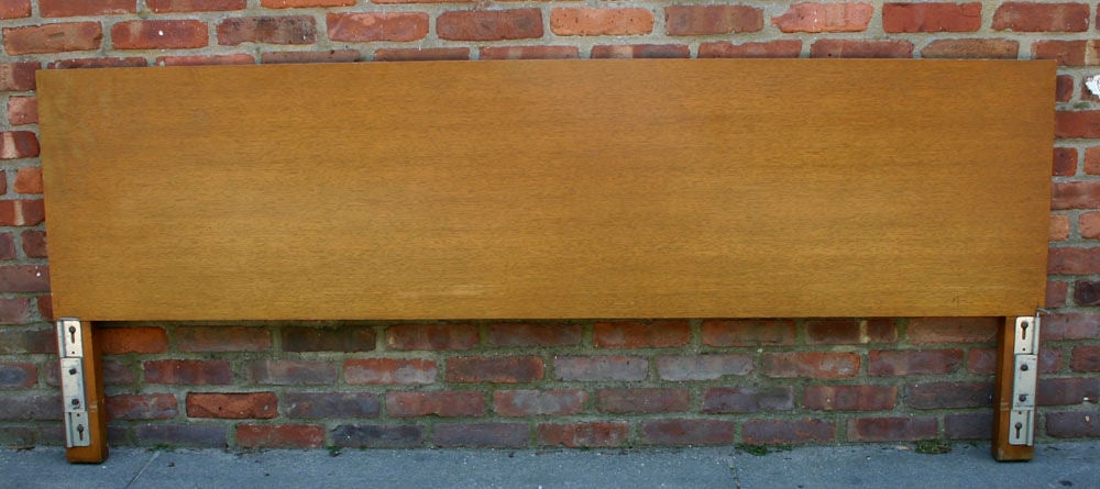 Modern mahogany headboard by George Nelson for Herman Miller.