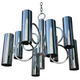 Lightolier Chrome Chandelier