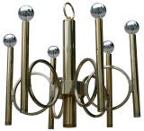 Lightolier Brass Chandelier