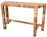 Woven Rattan Console