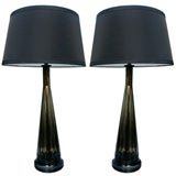 Pair Italian Glass Lamps
