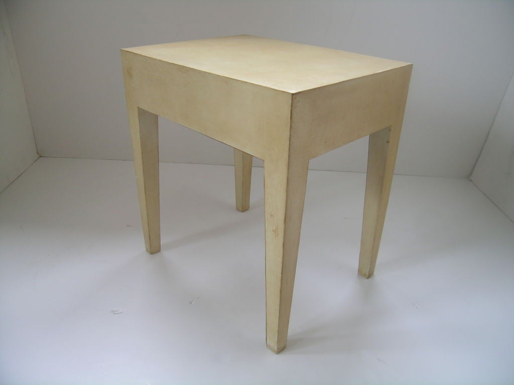 Mid-20th Century Vellum Side Tables - After Jean-Michel Frank For Sale