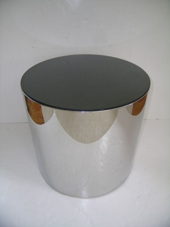 American Pair of Canister Side Tables