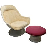 Large Lounge Chair & Ottoman - Warren Platner