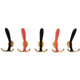 Five Coat Hooks - German