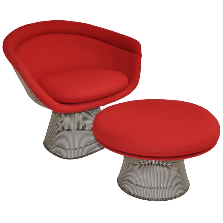 Lounge Chair and Ottoman - Warren Platner For Sale