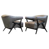 Pair of Club Chairs by Ward Bennett