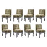 Vintage Set of 14 Cityscape Dining Chairs by Paul Evans