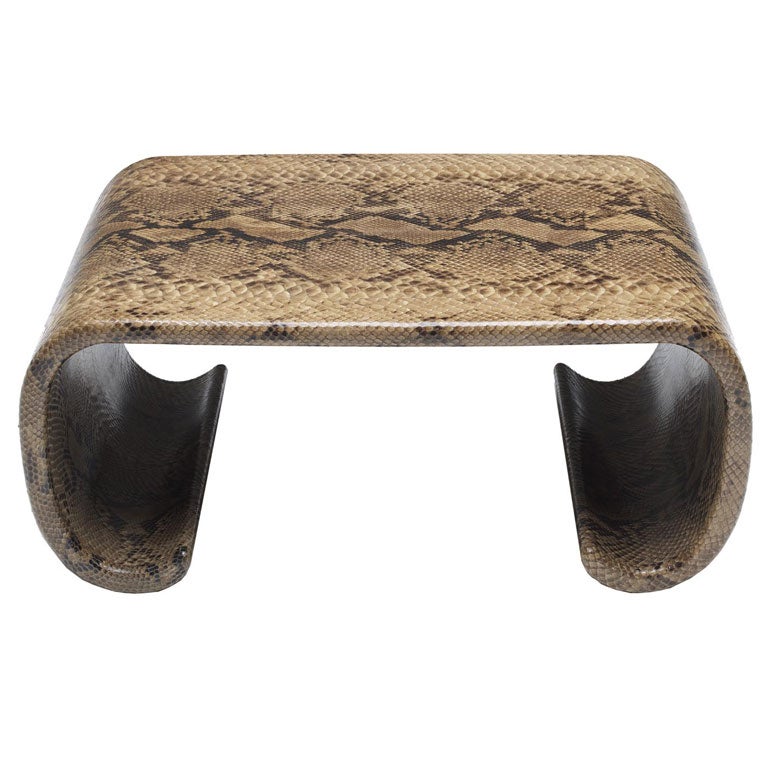 Python Coffee Table signed Karl Springer at 1stDibs