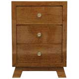 A Satinwood bedside table by James Mont
