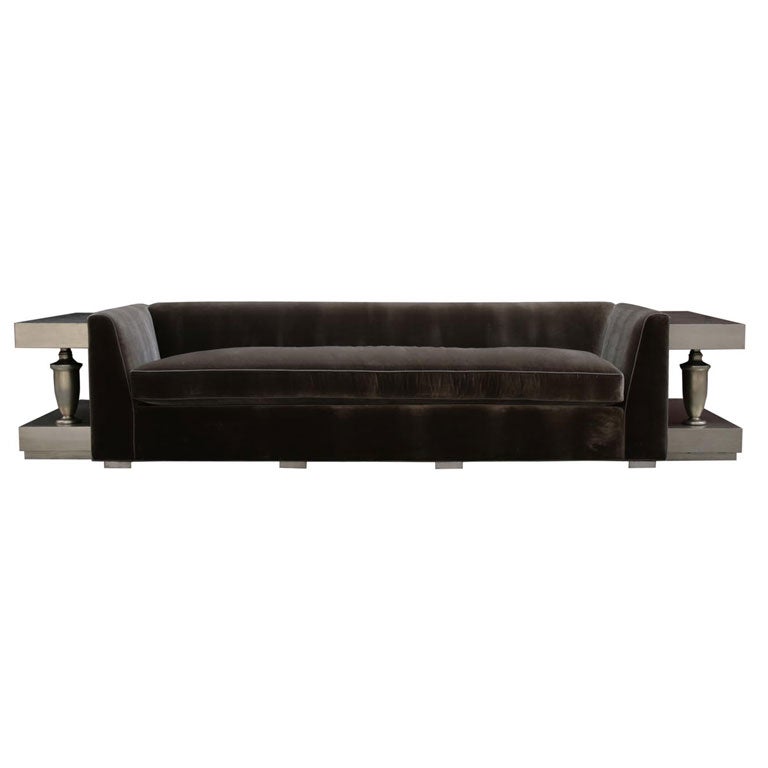 Silver Leaf Surround Sofa by James Mont