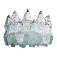 Flat Bottomed Polyhedral Chandelier by Venini