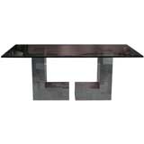 Double Pedestal Cityscape Dining Table by Paul Evans