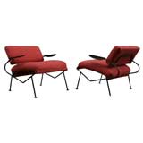 Retro Pair of Lounge Chairs By Dan Johnson