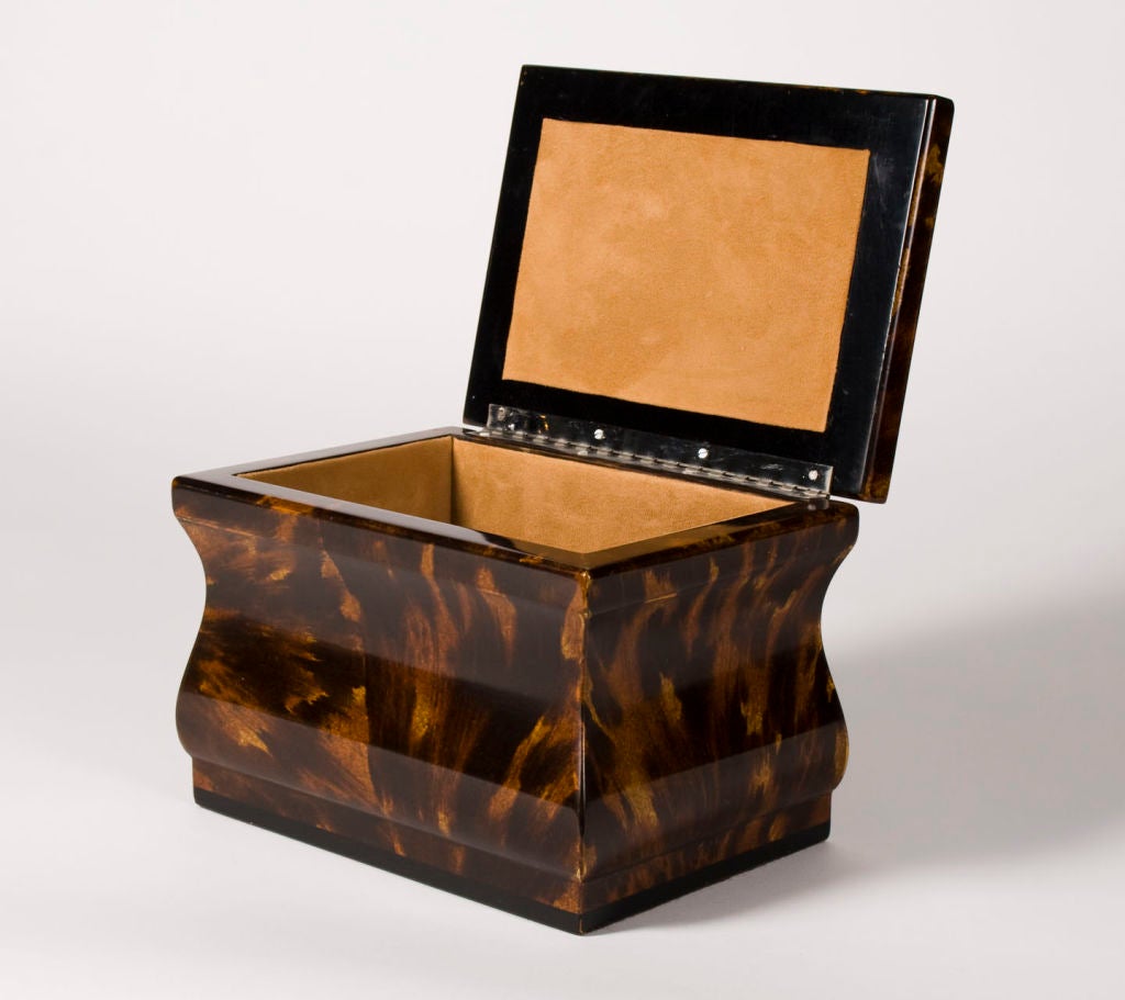 Tortise Shell Box Faux Tortoise Shell Box By Karl Springer For Sale at 1stDibs