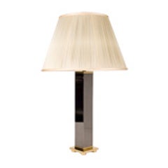 Brass and Gunmetal Table Lamp by Karl Springer 2