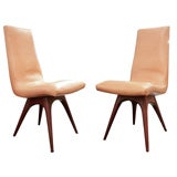 Exceptional set of six dining chairs by Vladimir Kagan