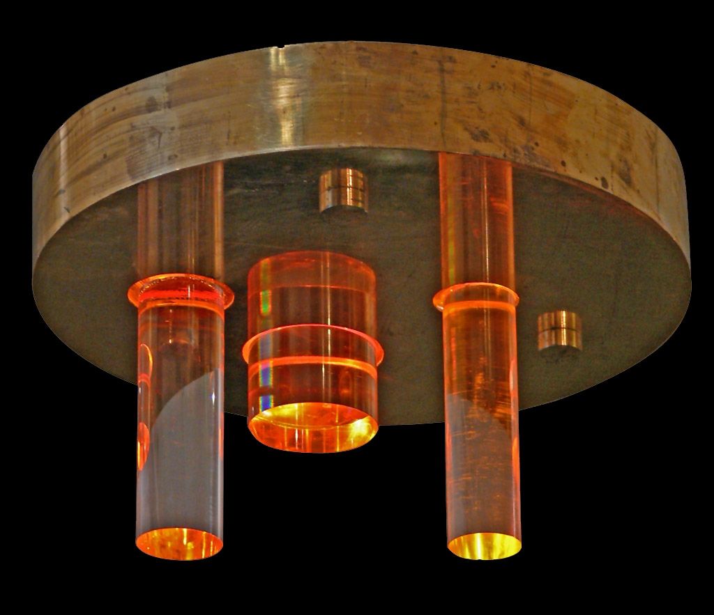 Dore, Bronze and Lucite Chandelier, France, c.1970's In Excellent Condition In New York, NY