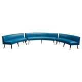 Tommi Parzinger Demi-lune Sofa and pair of Settees