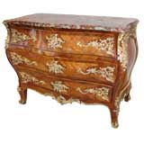 A Fine Louis XV Style Ormolu Mounted Tulipwood Commode by Rozier