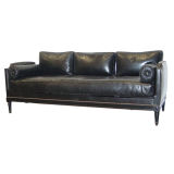 A Louis XVI Style Black Lacquer Daybed by Jansen