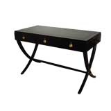A Directiore Style Black Lacquered Desk, By JANSEN