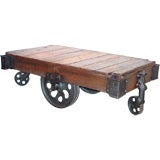 Antique An Industrial Cart Low Table