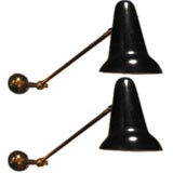 A Pair of Wall Mounted Lamps by Osvaldo Borsani