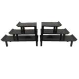 Set of Six  Stacking James Mont Pagoda Tables