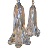 Vintage A Pair of Crystal  Bedside Lamps By J.Chatel