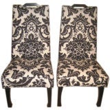 A Pair of Tall Upholstered Chairs 2
