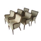 Set of Six Mahogany Armchairs by Osvaldo Borsani 5